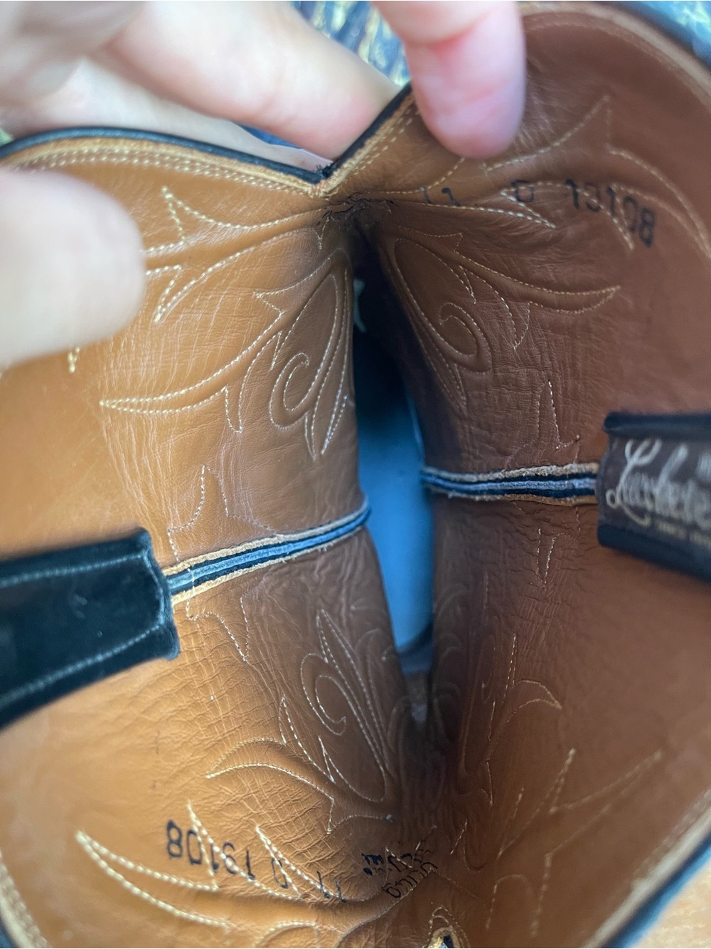 Lucchese boots exclusive for thieves market Leather Cowboy Boots 11 - Picture 8 of 13